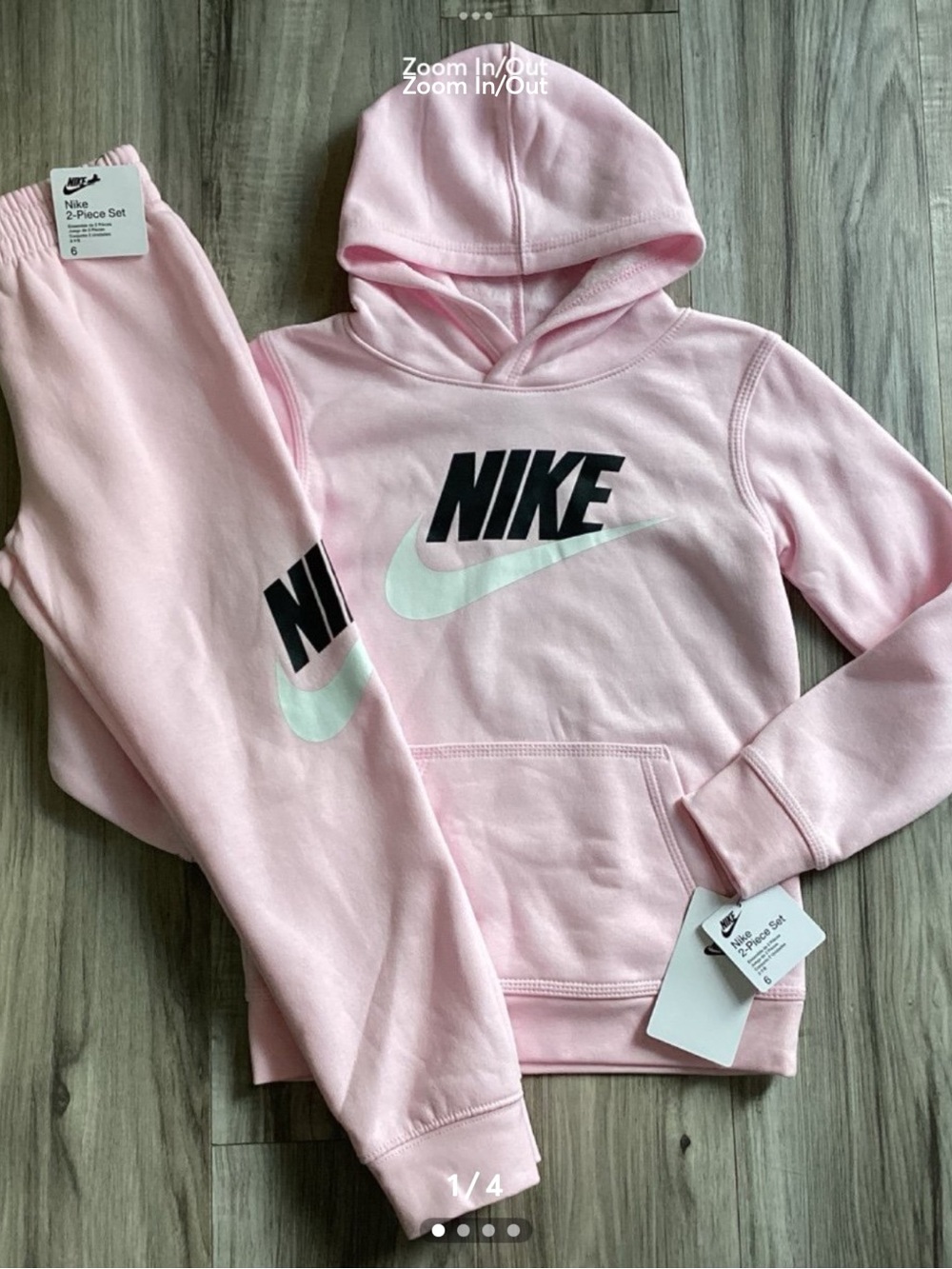 Nike Girls Pink Hoodie & joggers Set size 6(NWT) ~PRICE IS FIRM, NO OFFERS~